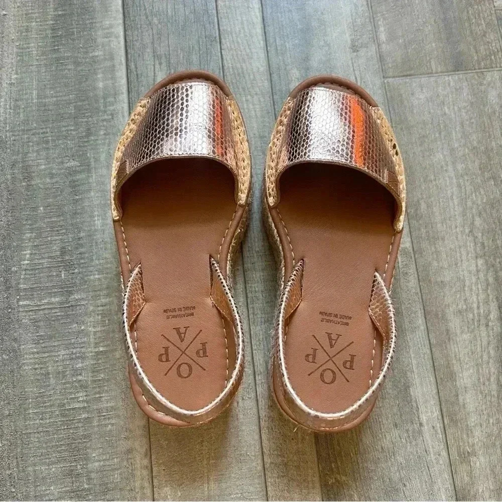 POPA Platform Sandals in Rose Gold | size 35